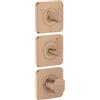 AXOR Citterio C rubinetto doccia da incasso con termostatico Cubic cut, 49711310, Cubic cut Citterio C oro rosso spazzolato [Rubinetteria Bagno > Rubinetteria Doccia]