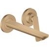 AXOR Citterio C rubinetto lavabo a parete Cubic cut, 49111140, Cubic cut Citterio C bronzo spazzolato [Rubinetteria Bagno > Rubinetteria Lavabo]