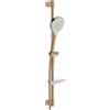 Hansa Viva set doccia con asta saliscendi e mensola, 3 tipi di getto, 4416021081, Viva bronzo spazzolato [Rubinetteria Bagno > Set Doccia]