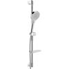 Hansa Viva set doccia con asta saliscendi e mensola, 3 tipi di getto, 441602100009, Viva cromo [Rubinetteria Bagno > Set Doccia]