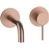 Herzbach MODUL7 rubinetto lavabo, installazione a parete, 70.701602.1.39, MODUL7 copper steel [Rubinetteria Bagno > Rubinetteria Lavabo]