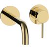 Herzbach MODUL7 rubinetto lavabo, installazione a parete, 70.702102.1.03, MODUL7 oro [Rubinetteria Bagno > Rubinetteria Lavabo]