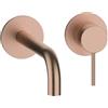 Herzbach MODUL7 rubinetto lavabo, installazione a parete, 70.702102.1.39, MODUL7 copper steel [Rubinetteria Bagno > Rubinetteria Lavabo]