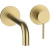 Herzbach MODUL7 rubinetto lavabo, installazione a parete, 70.702102.1.41, MODUL7 brass steel [Rubinetteria Bagno > Rubinetteria Lavabo]