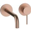 Herzbach MODUL7 rubinetto lavabo, installazione a parete, 70.702402.1.39, MODUL7 copper steel [Rubinetteria Bagno > Rubinetteria Lavabo]