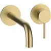 Herzbach MODUL7 rubinetto lavabo, installazione a parete, 70.702402.1.41, MODUL7 brass steel [Rubinetteria Bagno > Rubinetteria Lavabo]