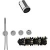 Herzbach MODUL7 PUSH sistema doccia da incasso con termostatico, 70.702723.1.01, MODUL7 PUSH; MODUL7 cromo [Rubinetteria Bagno > Sistemi Doccia da Incasso]