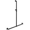 Hewi System 900 asta saliscendi, con maniglia di sostegno, 900.35M40160 CV, System 900 nero opaco [Rubinetteria Bagno > Doccette / Supporti]