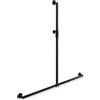 Hewi System 900 asta saliscendi, con maniglia di sostegno, 900.35M40260 CV, System 900 nero opaco [Rubinetteria Bagno > Doccette / Supporti]
