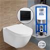 Villeroy & Boch Universo SET completo WC sospeso con elemento incasso neeos,, 4670T9R1+16601BM#SET, Universo bianco [WC > WC con Elementi Incasso]
