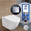 Villeroy & Boch Universo SET completo WC sospeso con elemento incasso neeos,, 4670T9R1+16601CR#SET, Universo bianco [WC > WC con Elementi Incasso]