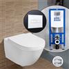 Villeroy & Boch Universo SET completo WC sospeso con elemento incasso neeos,, 4670T9R1+16601WH#SET, Universo bianco [WC > WC con Elementi Incasso]