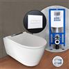 Geberit ONE set completo WC sospeso con elemento incasso neeos,, 500202JT1+16601WH#SET, ONE bianco opaco/cromo [WC > WC con Elementi Incasso]