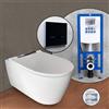 Geberit ONE set completo WC sospeso con elemento incasso neeos,, 500202JT1+16746BM#SET, ONE bianco opaco/cromo [WC > WC con Elementi Incasso]