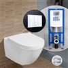 Villeroy & Boch Universo SET completo WC sospeso con elemento incasso neeos,, 4670T9R1+16791WH#SET, Universo bianco [WC > WC con Elementi Incasso]