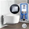 Geberit AquaClean Mera Comfort SET completo smart WC con elemento incasso neeos,, 146210211+16791CR#SET, Comfort AquaClean Mera bianco/cromo [WC > Smart WC con Elementi Incasso]