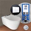 Geberit ONE set completo WC sospeso con elemento incasso neeos,, 500202JT1+16791WH#SET, ONE bianco opaco/cromo [WC > WC con Elementi Incasso]