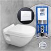 Duravit Starck 3 WC sospeso & Tellkamp sedile WC con elemento incasso neeos,, 2200090000+16601WH#SET, Starck 3 bianco [WC > WC con Elementi Incasso]