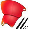 Saucer Premium Lenti di ricambio e kit di gomma per Oakley Fast Jacket XL, (High Defense - Fire Red Polarized), Taglia unica