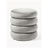 Westwing Collection Pouf imbottito in velluto con contenitore Alto