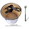 BASIX GEWA PURE BASIX SURDO TAMBURO 16" BIANCO con BATTENTE ideale da STADIO SUPPORTER