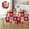HW CASA Rotonda Tovaglia Natalizia 140×140CM,Decorazione di Natale e Capodanno Festa Vacanza,Stampa ad Alta Definizione,In Omaggio 4pz di Pinze Ferma Tovaglia (Cuore Grigio)