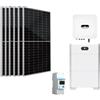 LONGI Solar + Huawei Kit Fotovoltaico Monofase 6 kW con Accumulatore 10 kWh - Inverter Ibrido Monofase Huawei Smart Power Sensor Meter Monofase 100A DDSU666 + 14 Pannelli