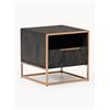 Westwing Collection Comodino in legno di mango massiccio Harry