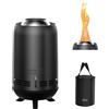 onlyfire Braciere Senza Fumo da Tavolo, Focolare da Tavolo con Borsa di Trasporto, Camino a Legna e a Pellet per Il Campeggio All'aperto Tailgating Patio Backyard, Nero