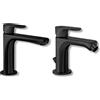 Newform - Linfa set miscelatore lavabo + miscelatore bidet [nero opaco] - 69410+69425