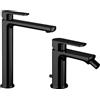 Newform - Haka set miscelatore lavabo alto + miscelatore bidet [nero opaco] - 72015+72025