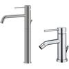 Newform - XT set miscelatore lavabo alto + miscelatore bidet con scarico [cromo] - 4204+4223