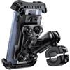Lamicall Supporto Telefono Moto - [Antifurto] [Doppio Antivibrazione] Braccio Estensione Metallo, Porta Telefono Bici, 2 x 360° Girevole Supporto Manubrio per iPhone 17 16 15 14 e 4,7-6,8 Smartphone