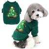 Zunea Cappottino Maglione Invernale per Cani Piccola Taglia Vestiti Natalizi in Pile Caldo per Cuccioli Pullover Giubbotto Felpa Abbigliamento di Natale per Animali Domestici Chihuahua Gatto Verde XL