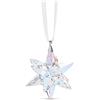 Swarovski Decorazione Stella Piccola, con CristalliSwarovski a Effetto Shimmer, Metallo e Nastro di Raso, Multicolore