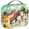 Janod - Puzzle Preistoria - Puzzle 100 Pezzi in Cartone FSC - Panorama Preistorico - Sviluppa la Pazienza e la Concentrazione - Fabbricato in Francia - Puzzle per Bambini dai 6 Anni, J02546
