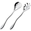Alessi Mediterraneo ESI16SET Posate per Insalata di Design, Acciaio, Lucido