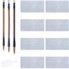 PH PandaHall 12 Pezzi Set di Calligrafia Cinese, 8pz Carta per Panno per Scrivere Ad Acqua, 3 Stili Pennelli per Calligrafia Tradizionale Piatto Acqua per Principianti Pratica Pittura Giapponese Sumi