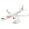 herpa Snap-Fit Modellino aereo German Airways Embraer E190 75 Years, Miniatura in scala 1:100, pezzo da collezione, modello con base, plastica