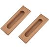 MOROBOR 2 maniglie rettangolari in legno da incasso, design incorporato, maniglia per porta scorrevole in legno, per armadietti scorrevoli a filo per porte scorrevoli per fienili, porte bypass per