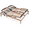 EVERGREENWEB MATERASSI & BEDS Evergreenweb - Rete Elettrica Matrimoniale 140x200 Ortopedica con Alzata Motorizzata Base Letto a Doghe in Legno Rinforzata Piedi Smontabili Pieghevole 3 Zone Regolatori di Rigidità Detraibile OFFERTA