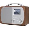 LEMEGA DR5 Radio digitale portatile DAB/DAB+, radio in legno con Bluetooth 5.3, radio FM per la cucina o il letto, doppia sveglia, 40 preset, display a colori, alimentazione a rete o con batterie,