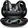 Boytond Sport Cuffie Bluetooth Clip Orecchio - Wireless Auricolari Bluetooth Sport ad Alte Prestazioni per Gli Amanti Degli Sport All'aperto, Conduzione Ossea e Design Ergonomico, Nero (2024)