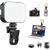 ULANZI Luce selfie ULANZI VL100X con clip, luce video a LED con batteria da 2000 mAh, luce della fotocamera dimmerabile 2500-6500 K, mini luce video per telefoni cellulari, tablet, iPad, laptop