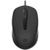 HP 150 Wired Mouse, Cablato, Collegamento USB-A, Sensore Ottico da 1600 DPI, 3 Pulsanti e Rotella di Scorrimento a Doppia Funzione, Impugnatura Egonomica e Funzionale, Nero