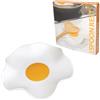 Fisura - Porta cucchiai originale a forma. Doppio supporto in silicone per utensili da cucina. Pratico e resistente. Dimensioni: 20 cm x 16,3 cm. (Ei, Weiß)