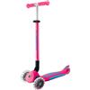 GLOBBER LIGHTS PRIMO FOLDABLE PLUS rosa fucsia-azzurro, con ruote luminose