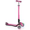 GLOBBER AUTHENTIC SPORTS Globber Elite Deluxe, Monopattino con ruote luminose, pink