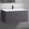 neoro n50 mobile La: 100 cm con 1 scomparto estraibile, lavabo con 1 foro rubinetteria bianco,, BN0096WH+BN0433GR, n50 [Mobili da Bagno > Mobili con Lavabo Integrato]