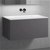 neoro n50 mobile La: 100 cm con 1 scomparto estraibile, lavabo senza fori rubinetteria bianco,, BN0097WH+BN0433GR, n50 [Mobili da Bagno > Mobili con Lavabo Integrato]